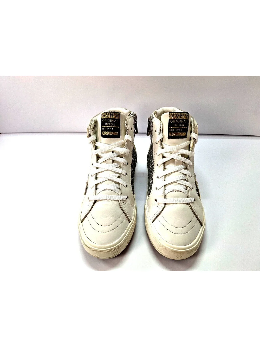 Vintage Havana Bailey High- Top High Gold & Silver Sneakers Coquette Glam Rock